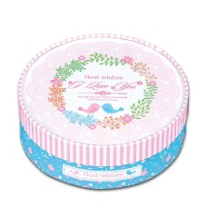 圓形5吋乳酪盒 艾蜜莉 16*5cm 附棉繩+套版 & 手提袋 200*180*150mm SET