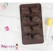 焙蒂絲 八連交通工具矽膠模