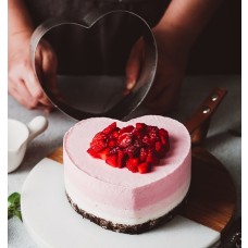 6" Elevated Heart Mousse Circle