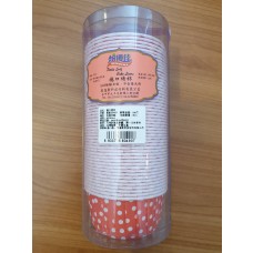焙優佳 捲口烤杯 紅底白點（大號）