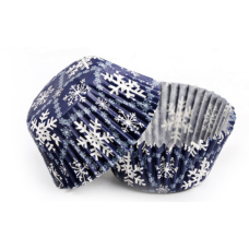 Cake tray Blue Christmas style 125pcs/pack