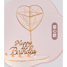Wrought Iron Heart Cake Decoration Card/PSC
