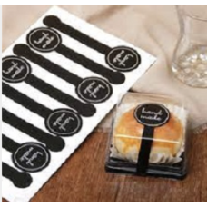 Long sealing stickers black 10 pieces/sheet