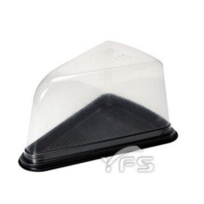 三角蛋糕盒C33 (黑底/透明蓋 PET)  10入/包