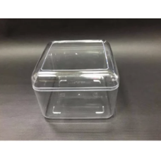 透明方型塑膠盒+上蓋 500cc
