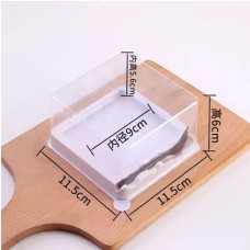 蛋糕塑膠盒 內附黑叉 115*115*60mm 內徑90mm