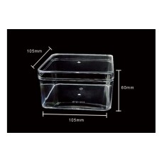 正方型透明蛋糕塑膠盒 500ml 104*104+57mm 10入/包 BAG