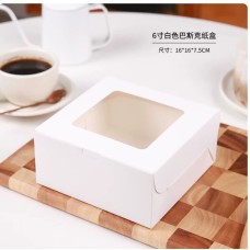 Cake Box 6吋白色開窗蛋糕盒 160*160*75mm /PCS